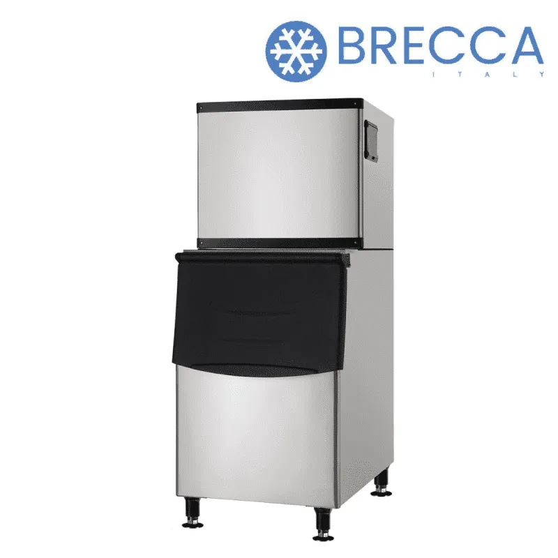 340 Kgs/24hrs (capacidad máxima). Máquina Hielo Cubo Marca Brecca (Italiana). Incluye BIN